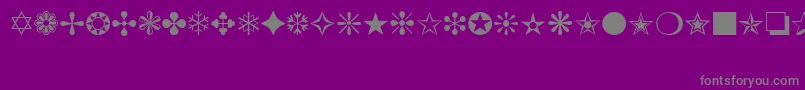 Czcionka ItcZapfDingbats – szare czcionki na fioletowym tle