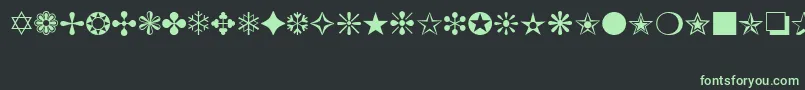 フォントItcZapfDingbats – 黒い背景に緑の文字