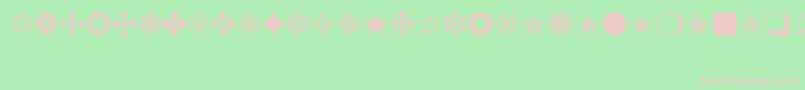 ItcZapfDingbats Font – Pink Fonts on Green Background