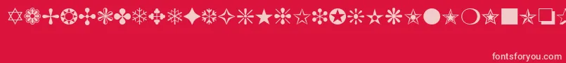 fuente ItcZapfDingbats – Fuentes Rosadas Sobre Fondo Rojo