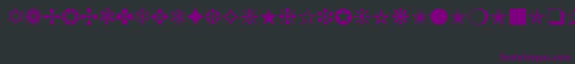 Шрифт ItcZapfDingbats – фиолетовые шрифты на чёрном фоне