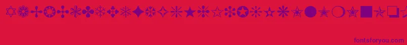 Police ItcZapfDingbats – polices violettes sur fond rouge