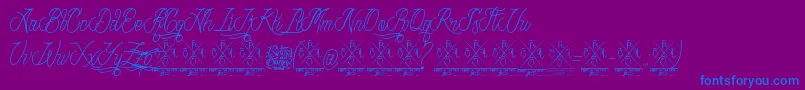 StrangeDays Font – Blue Fonts on Purple Background