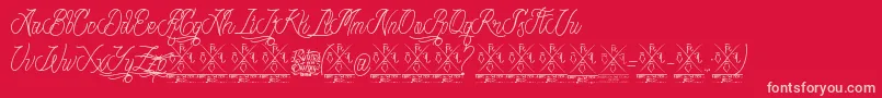 StrangeDays Font – Pink Fonts on Red Background