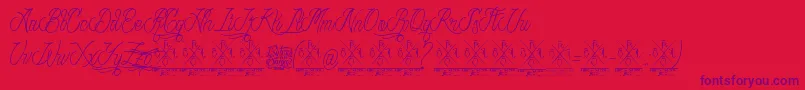 StrangeDays Font – Purple Fonts on Red Background