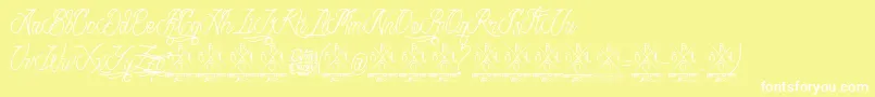 StrangeDays Font – White Fonts on Yellow Background