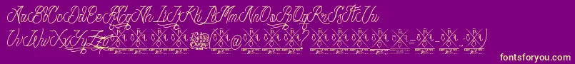 StrangeDays Font – Yellow Fonts on Purple Background