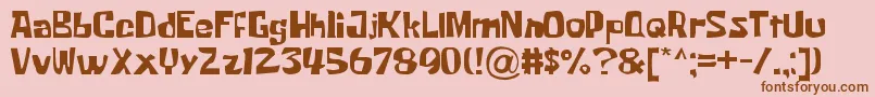 KrabbyPatty Font – Brown Fonts on Pink Background