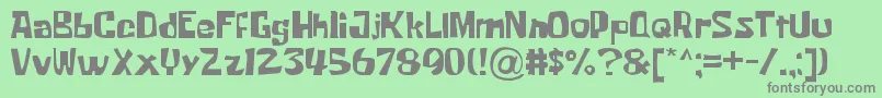 KrabbyPatty Font – Gray Fonts on Green Background
