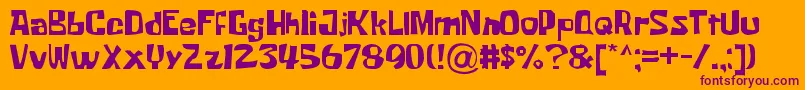 KrabbyPatty Font – Purple Fonts on Orange Background