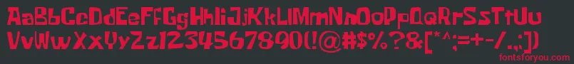 KrabbyPatty Font – Red Fonts on Black Background