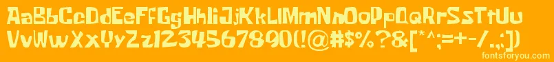 KrabbyPatty-fontti – keltaiset fontit oranssilla taustalla