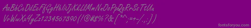 Freestyle ffy Font – Gray Fonts on Purple Background