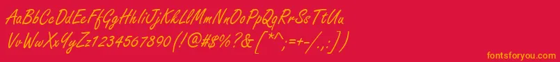 Freestyle ffy Font – Orange Fonts on Red Background