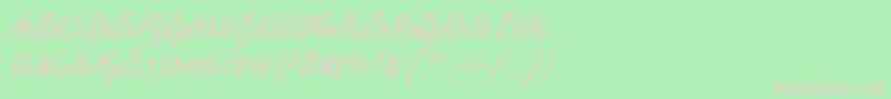Freestyle ffy Font – Pink Fonts on Green Background
