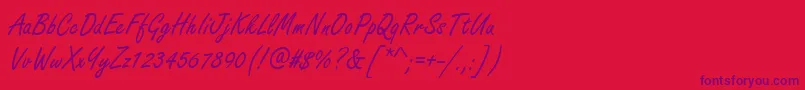 Freestyle ffy Font – Purple Fonts on Red Background