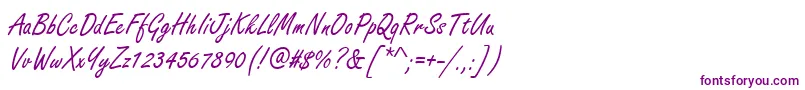 Freestyle ffy Font – Purple Fonts on White Background