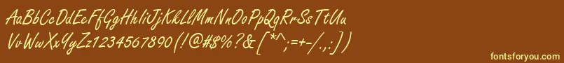 Freestyle ffy Font – Yellow Fonts on Brown Background