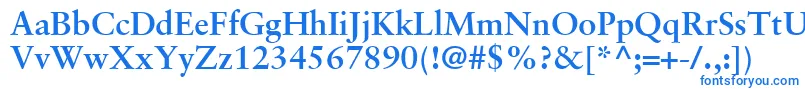 フォントGaramondRetrospectiveSsiBold – 白い背景に青い文字