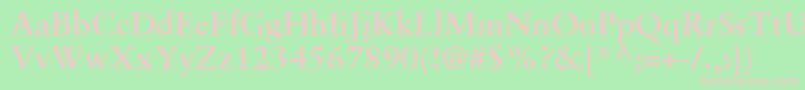 GaramondRetrospectiveSsiBold Font – Pink Fonts on Green Background