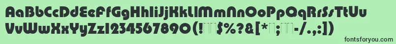 PumpPlain Font – Black Fonts on Green Background