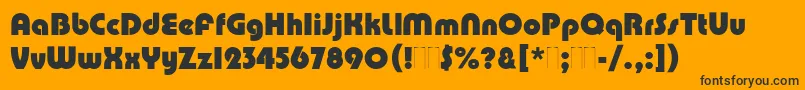 PumpPlain Font – Black Fonts on Orange Background