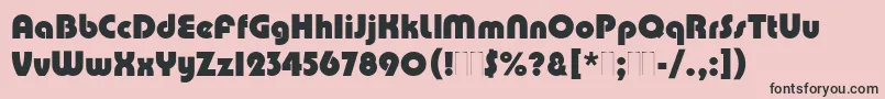 PumpPlain Font – Black Fonts on Pink Background