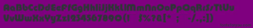 Fonte PumpPlain – fontes pretas em um fundo violeta