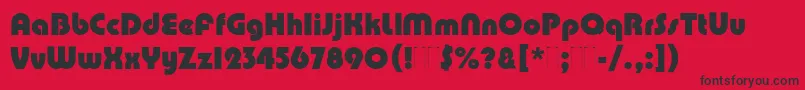 PumpPlain Font – Black Fonts on Red Background