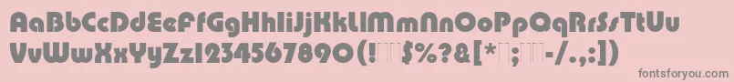 PumpPlain Font – Gray Fonts on Pink Background