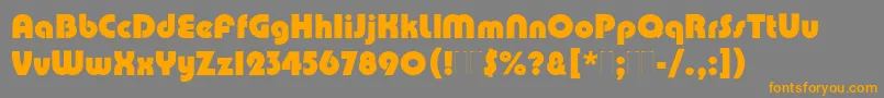 PumpPlain Font – Orange Fonts on Gray Background