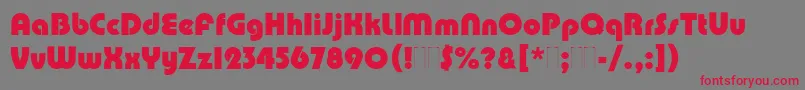 PumpPlain Font – Red Fonts on Gray Background