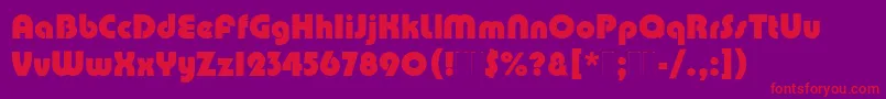 PumpPlain Font – Red Fonts on Purple Background