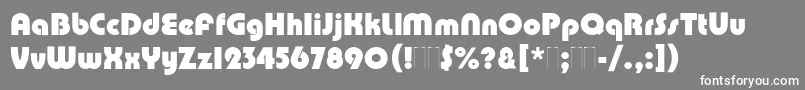 フォントPumpPlain – 灰色の背景に白い文字