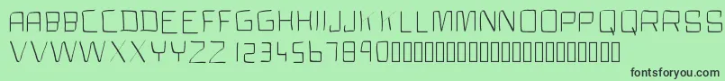 Clock Font – Black Fonts on Green Background