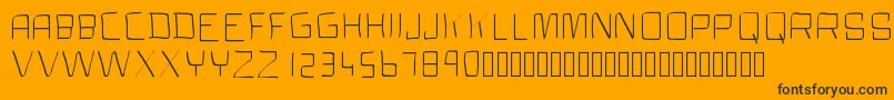 Шрифт Clock – чёрные шрифты на оранжевом фоне