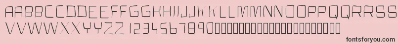 Clock Font – Black Fonts on Pink Background