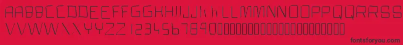 Clock Font – Black Fonts on Red Background