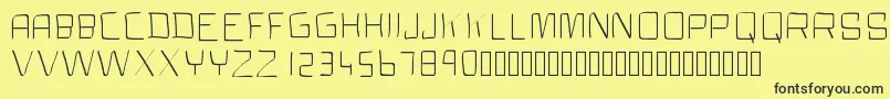 Clock Font – Black Fonts on Yellow Background