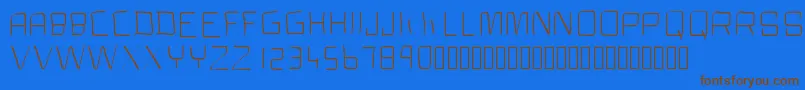 Clock Font – Brown Fonts on Blue Background