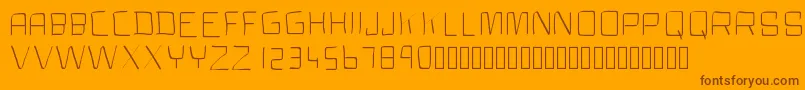 Clock Font – Brown Fonts on Orange Background