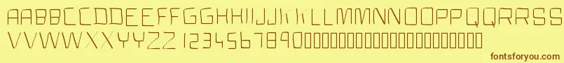 Шрифт Clock – коричневые шрифты на жёлтом фоне