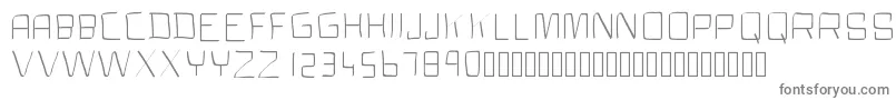 Clock-Schriftart – Graue Schriften auf weißem Hintergrund