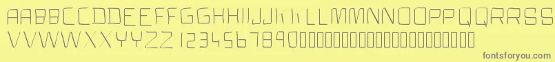 Clock Font – Gray Fonts on Yellow Background