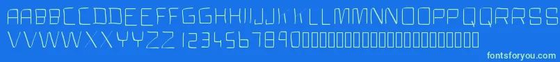 Clock Font – Green Fonts on Blue Background