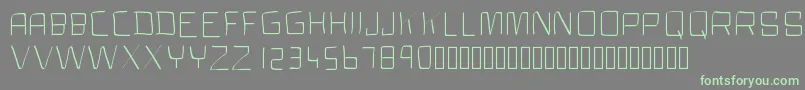 Clock Font – Green Fonts on Gray Background