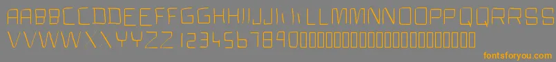Clock Font – Orange Fonts on Gray Background