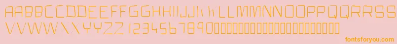 Clock Font – Orange Fonts on Pink Background