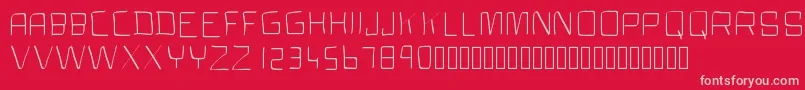 Clock Font – Pink Fonts on Red Background