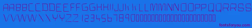Clock Font – Purple Fonts on Blue Background